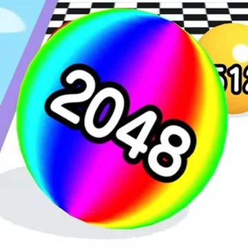 Ball Run 2048 game